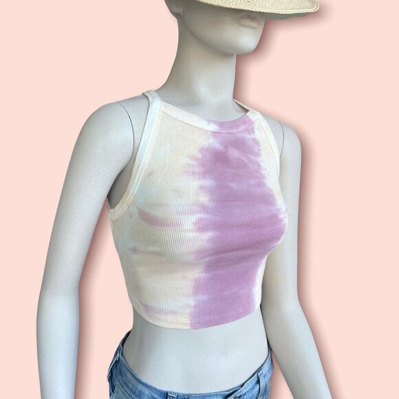 Young Fabulous and Broke Ribbed Tie Dye Cropped Tank Top with Open Back - Picture 14 of 16